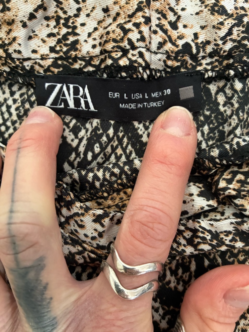 Zara Snake Print Ruffle Skort - Picture 2 of 2